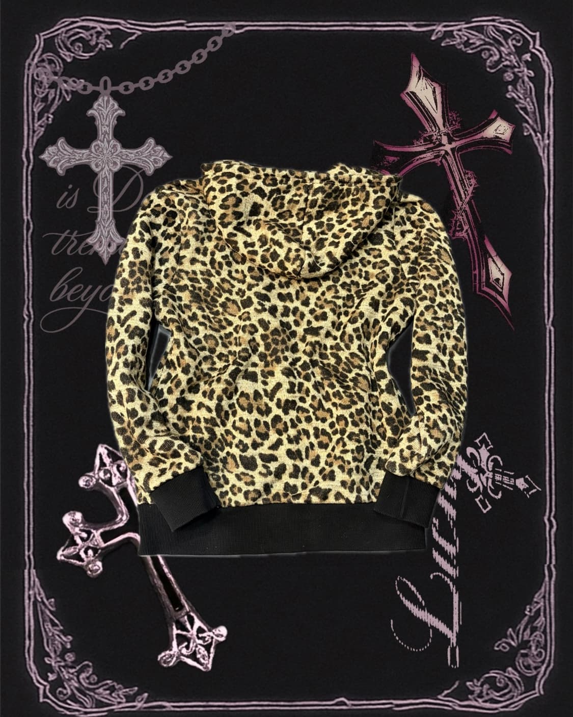 00's Onegyaru Leopard hoodie zip up 상품이미지5