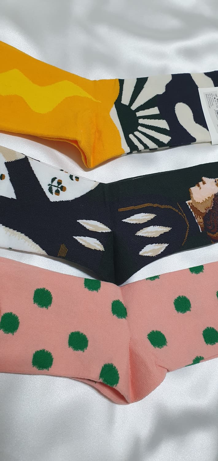 오렌지 그린 크림베이지 도트 Bonne Maison 본메종 양말  상품이미지7