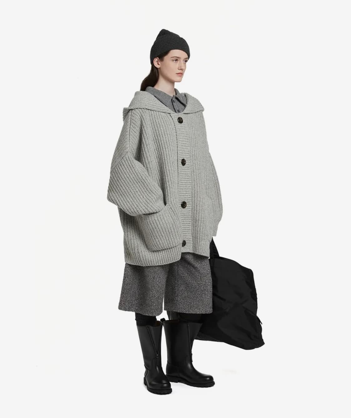 트렁크프로젝트 후디 가디건 (hoodie cardigan) grey 상품이미지3