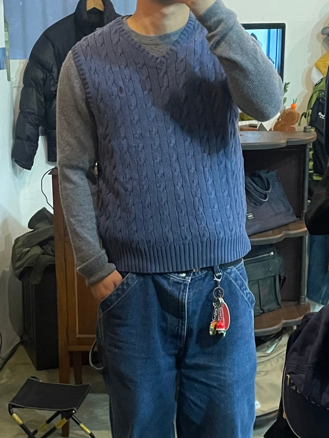 폴로 니트 조끼 100 상품이미지1