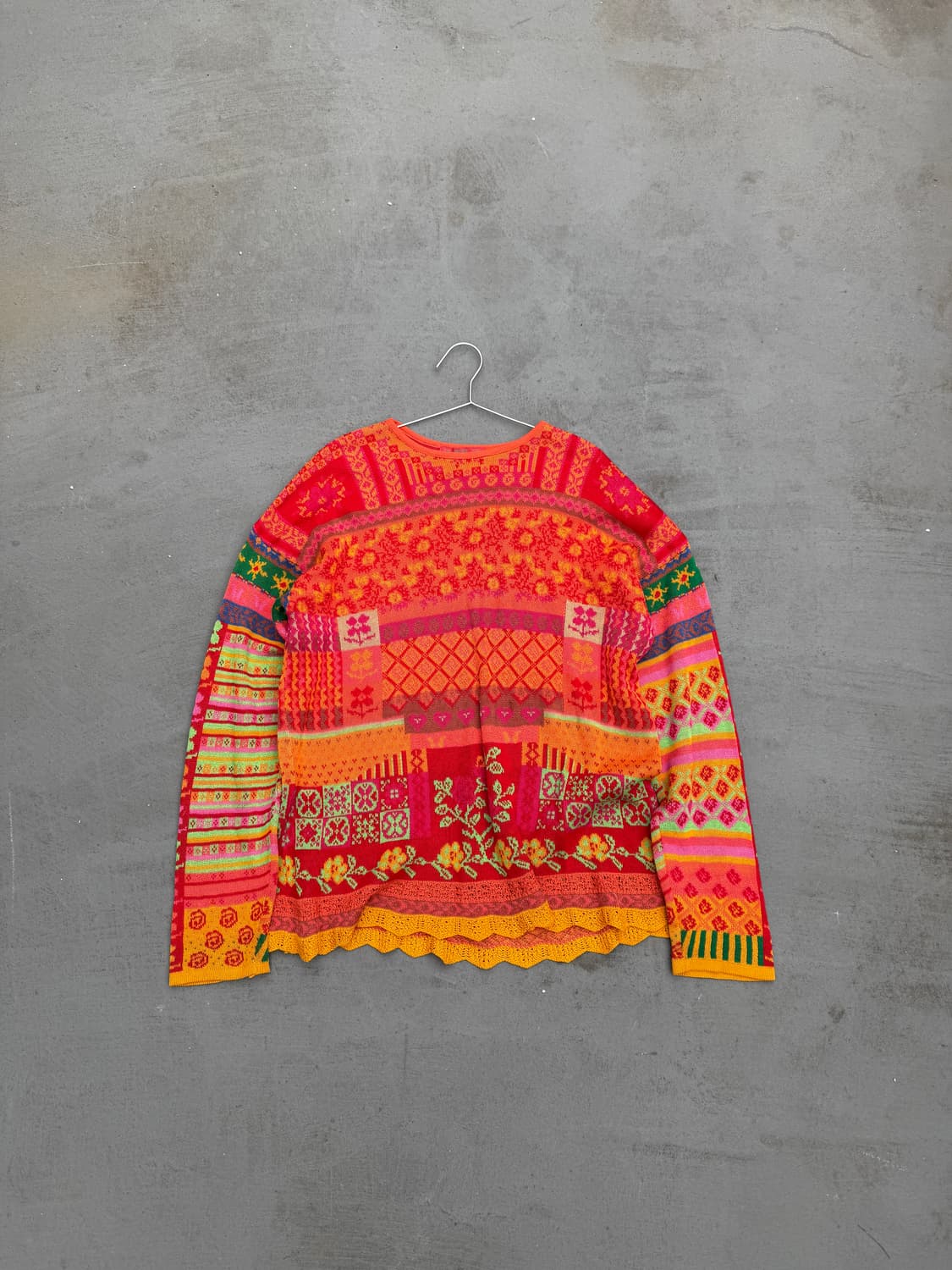 오일릴리 패턴 자카드 니트 상품이미지1