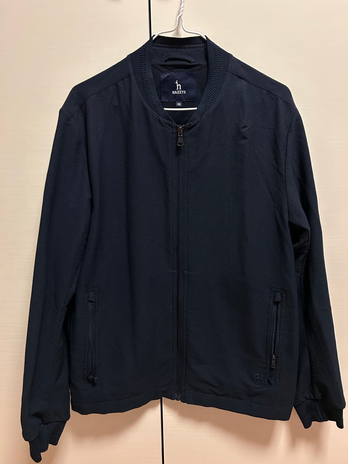 헤지스 남성 네이비 집업 자켓 100 상품이미지1