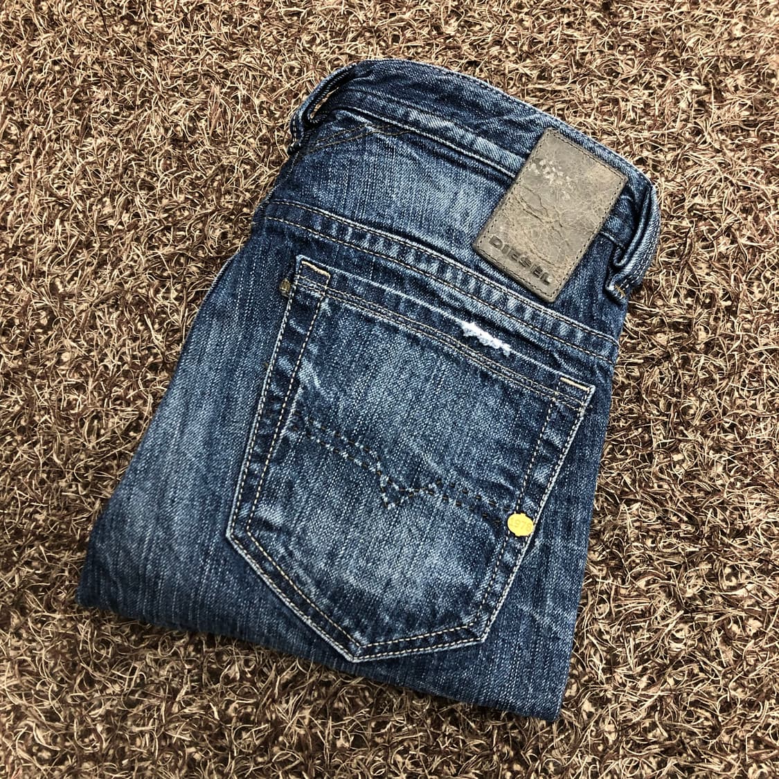 디젤 Thavar 워싱 디스트로이드 슬림 스키니진 데님 팬츠 상품이미지4