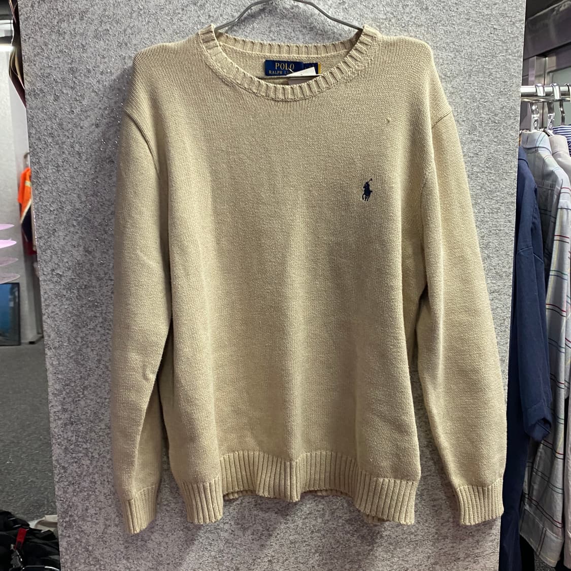 폴로 랄프로렌 신형 qr 네이비포니 베이지 니트 B4203  상품이미지2