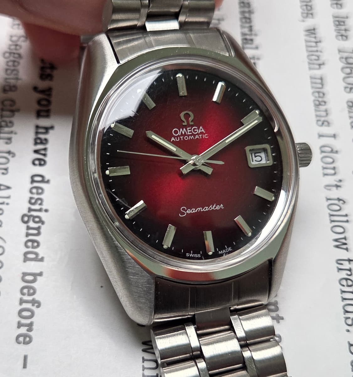 레어] 빈티지 오메가 씨마스터 투톤레드(붉은말의해) 브레이슬릿 ver.
 상품이미지2