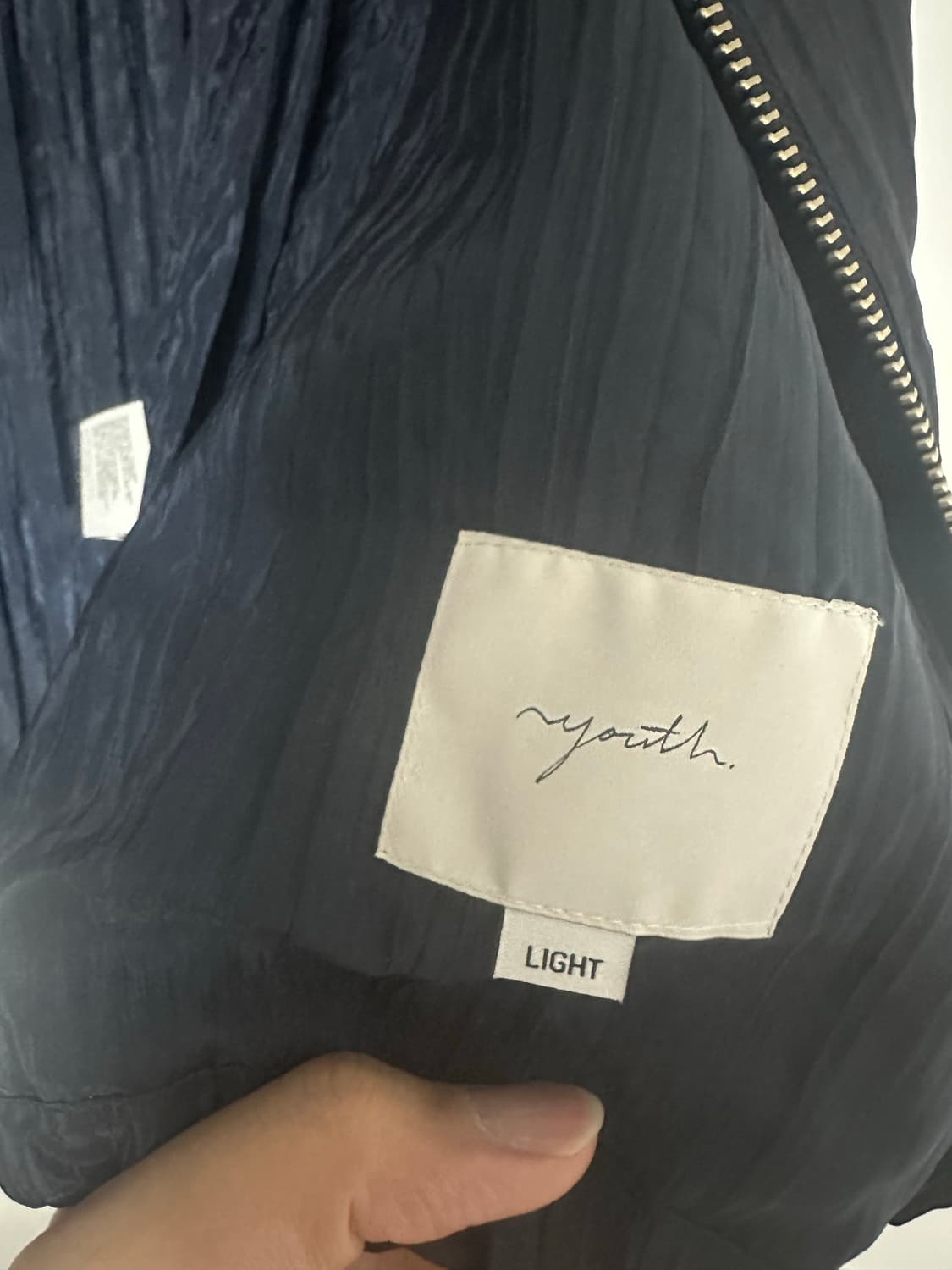 [새상품] 유스(youth) 셔링 플라이트 자켓 네이비 L 판매 상품이미지6