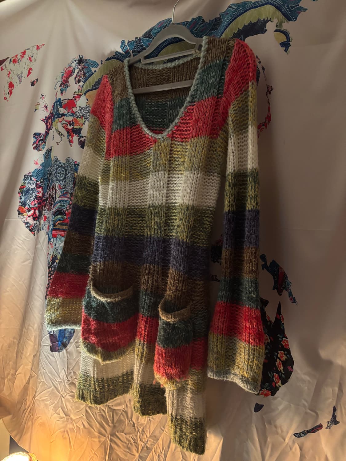 컬러풀 스트라이프 니트 하구미 히피 상품이미지3