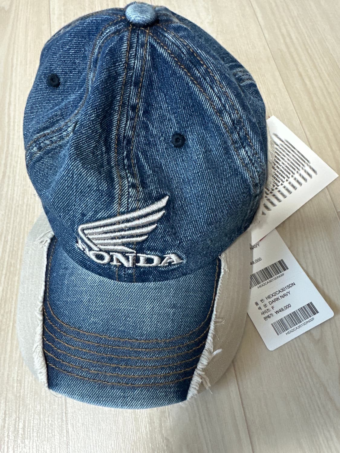 혼다 데님 캡 새상품 상품이미지1