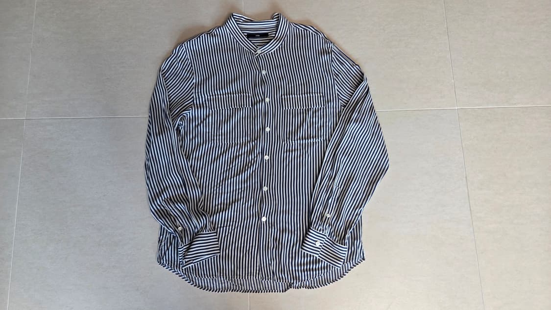 시스템 옴므 차이나 카라 헨리넥 실키 스트라이프 셔츠
 상품이미지2