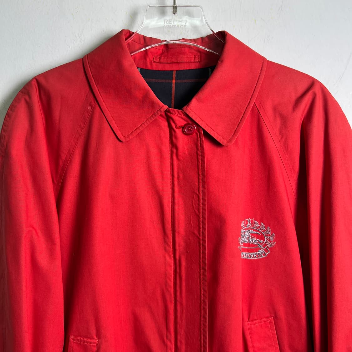 90's Burberrys 버버리 크래스트 로고 블루종 자켓 M 상품이미지4