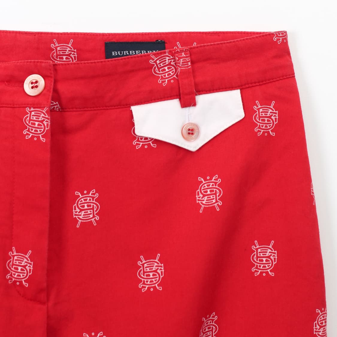 버버리 Burberry 빈티지 레드 5부 카프리 팬츠 상품이미지2