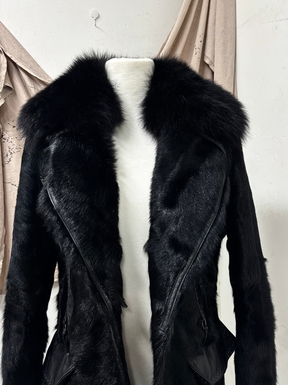 [VKEI] Fox Fur Black Straped SheepSkin j 상품이미지7