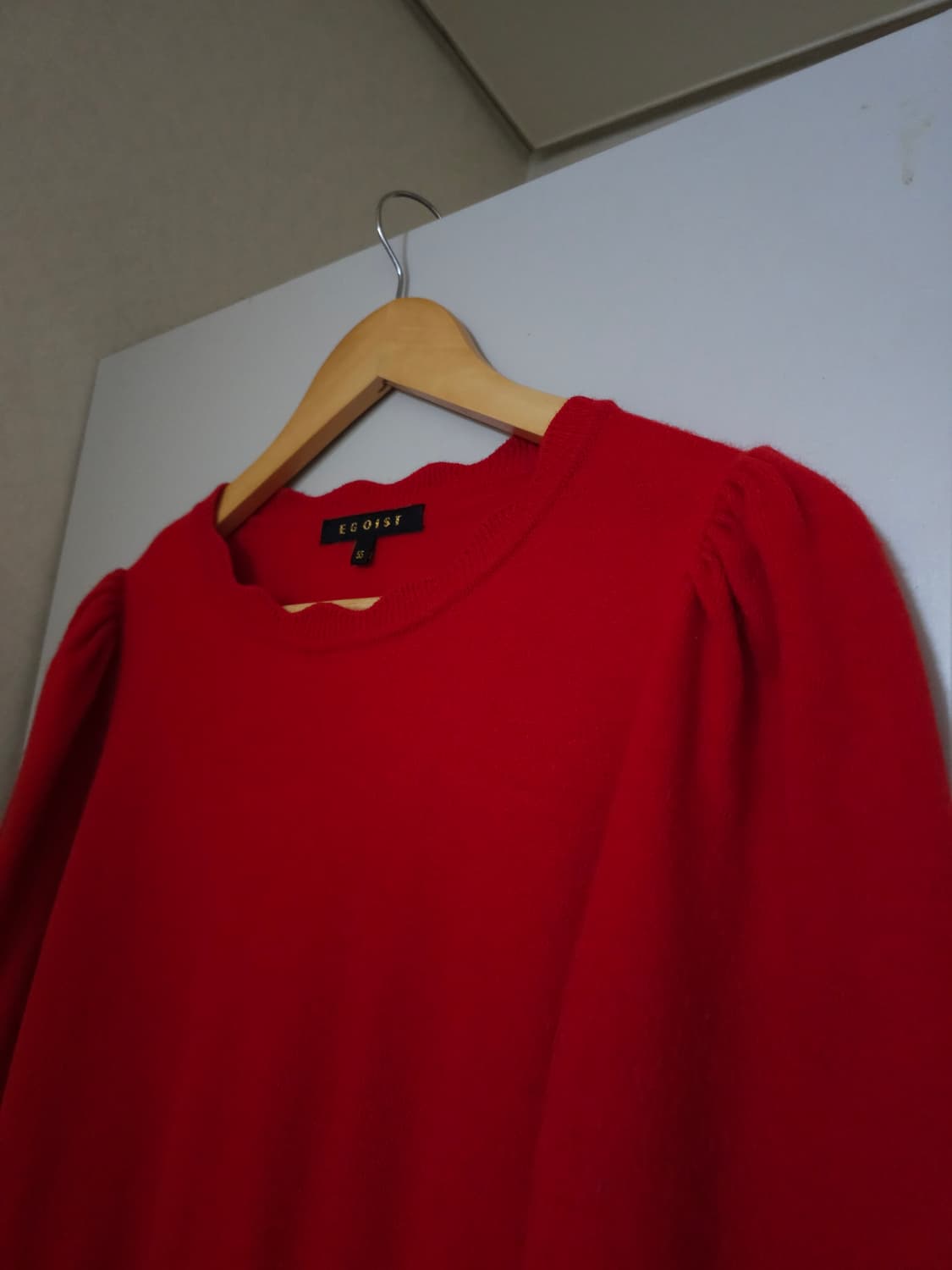 EGOIST 빨간색 레이스 소매 니트 상품이미지2