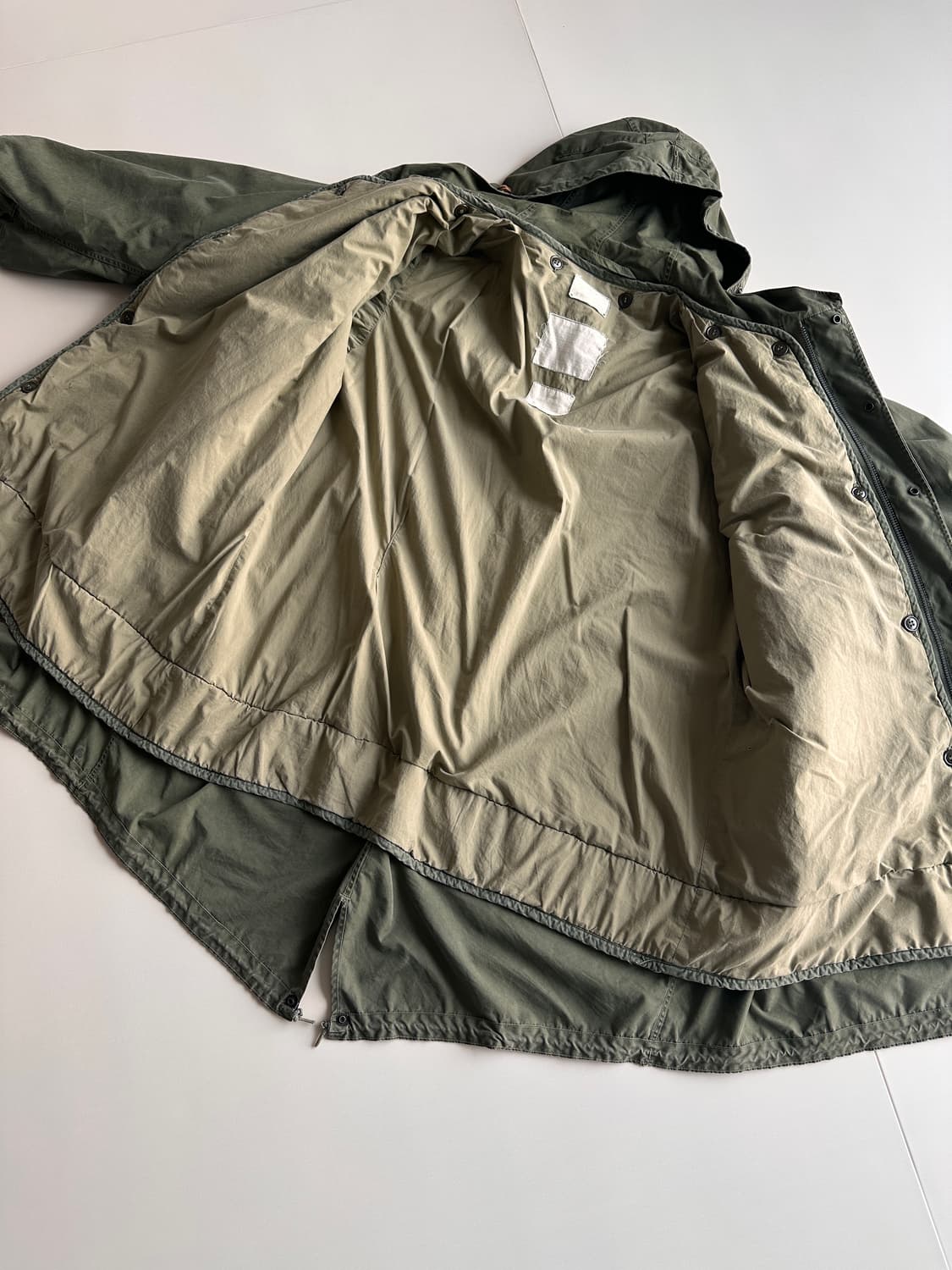 50s 미군 M-51 피쉬테일 파카 쉘+울파일 라이너 M 크라운지퍼 상품이미지3