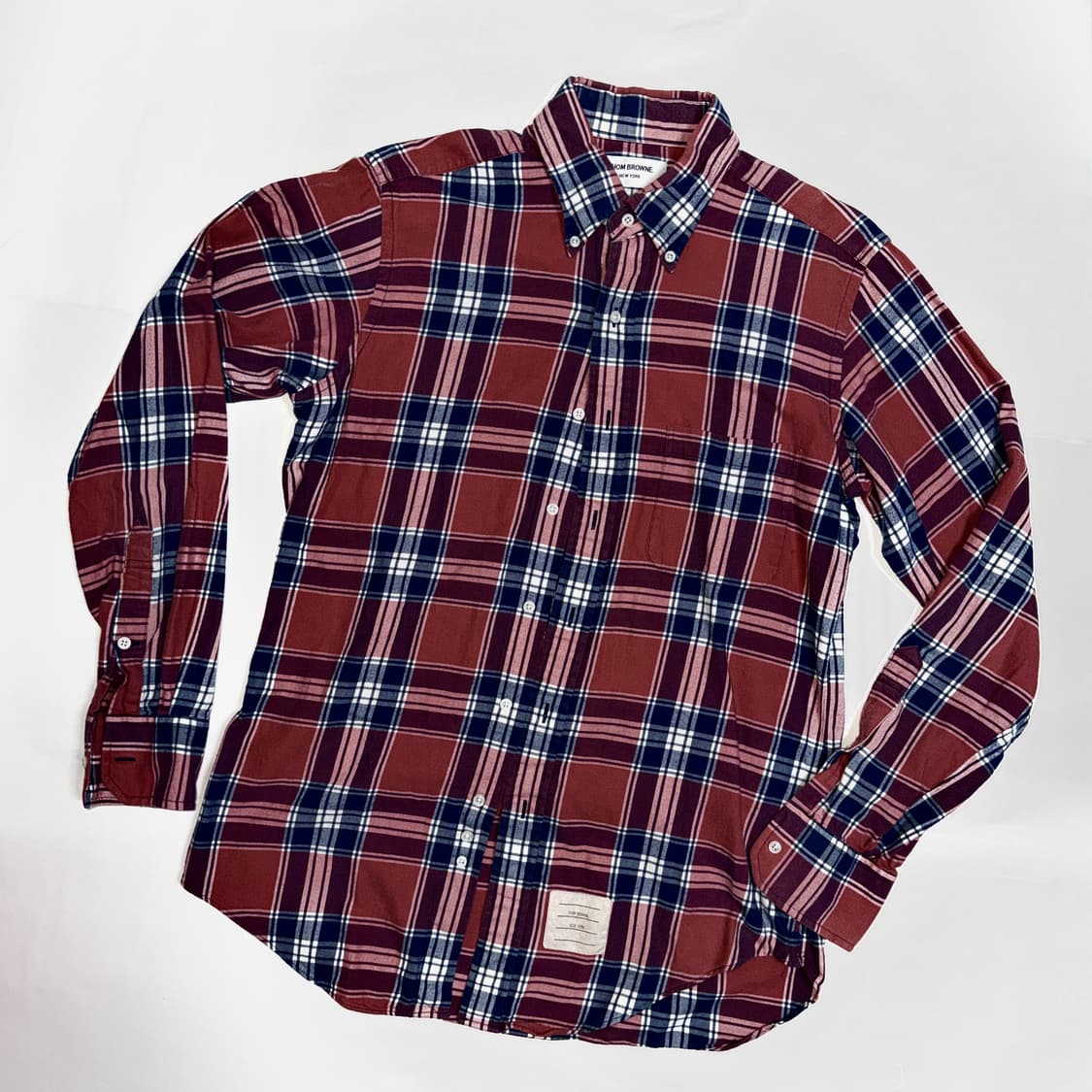 톰브라운 체크 셔츠 상품이미지1