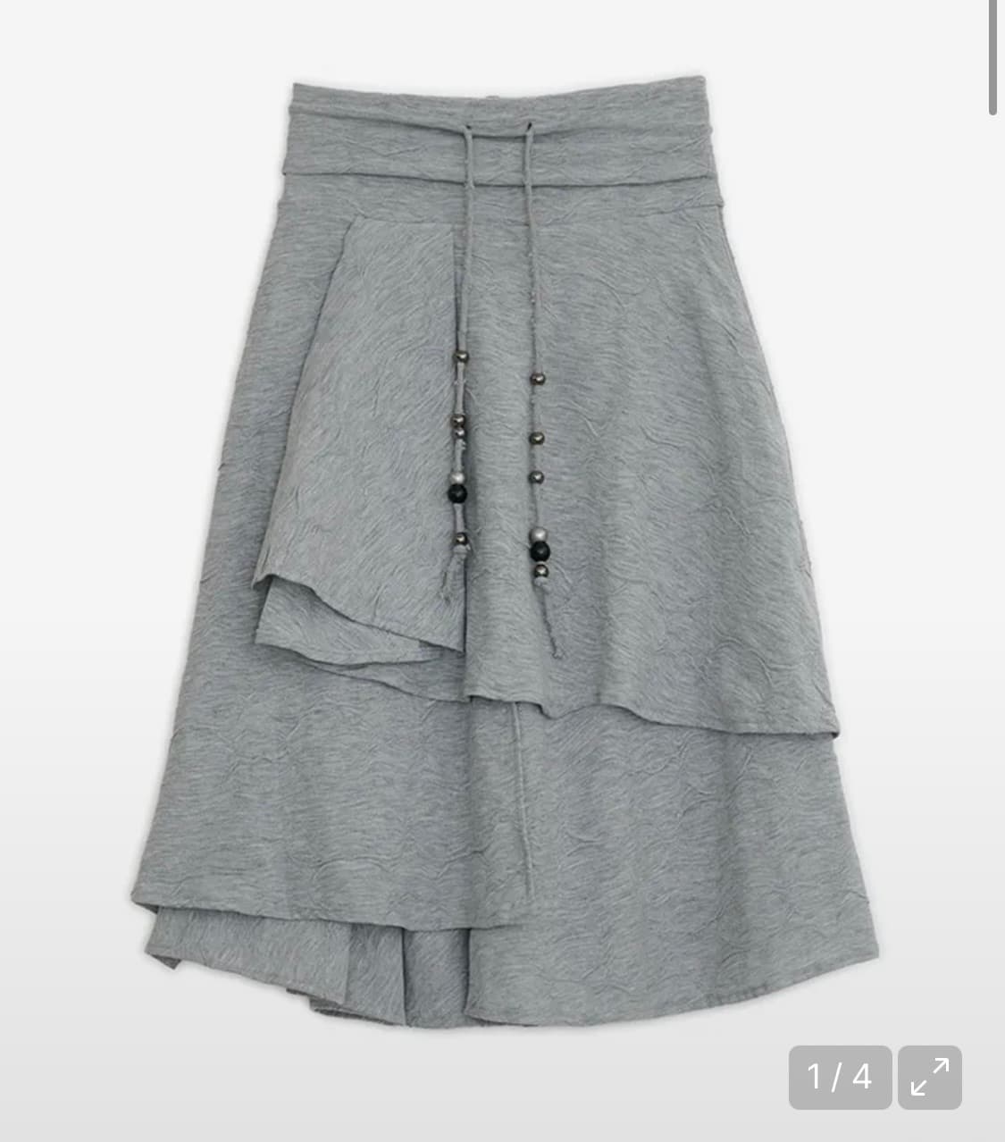 스타 플레어드 미디 스커트 (그레이) 상품이미지1