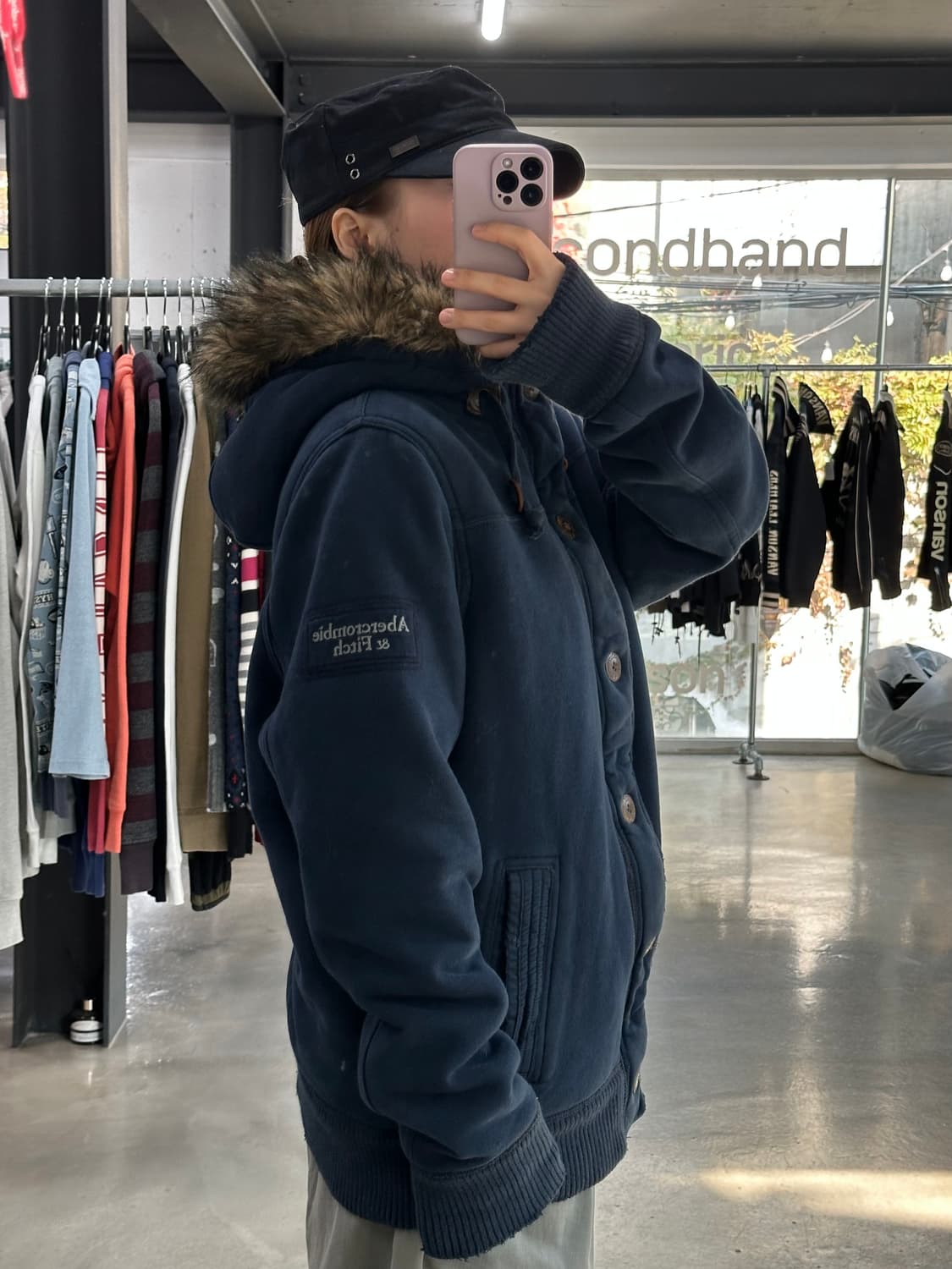 아베크롬비 울프죠 버튼 셰르파 점퍼 상품이미지2