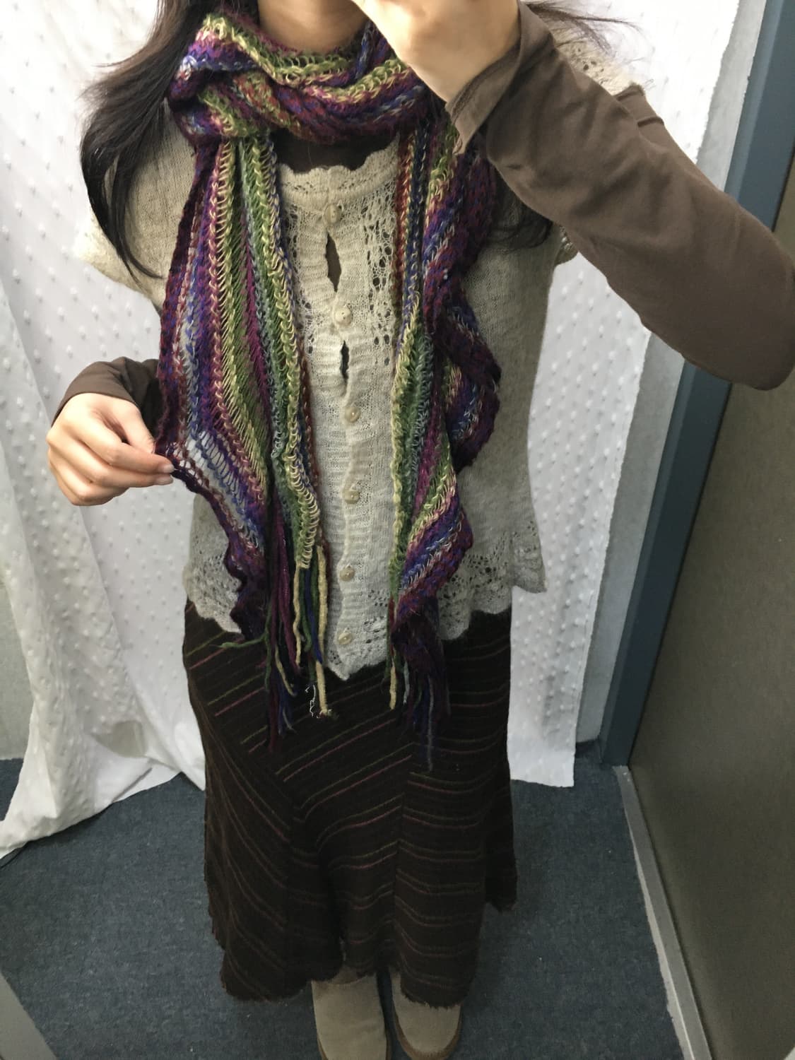 다채색 뜨개 머플러 상품이미지8