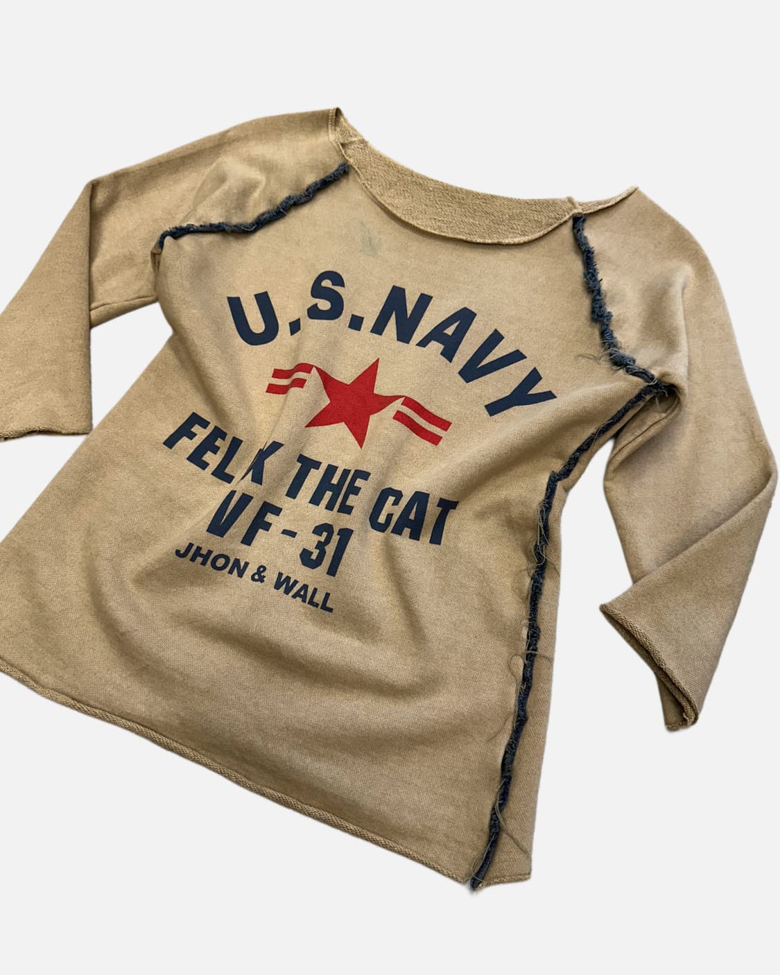 navy printing raglan t-shirt 상품이미지2