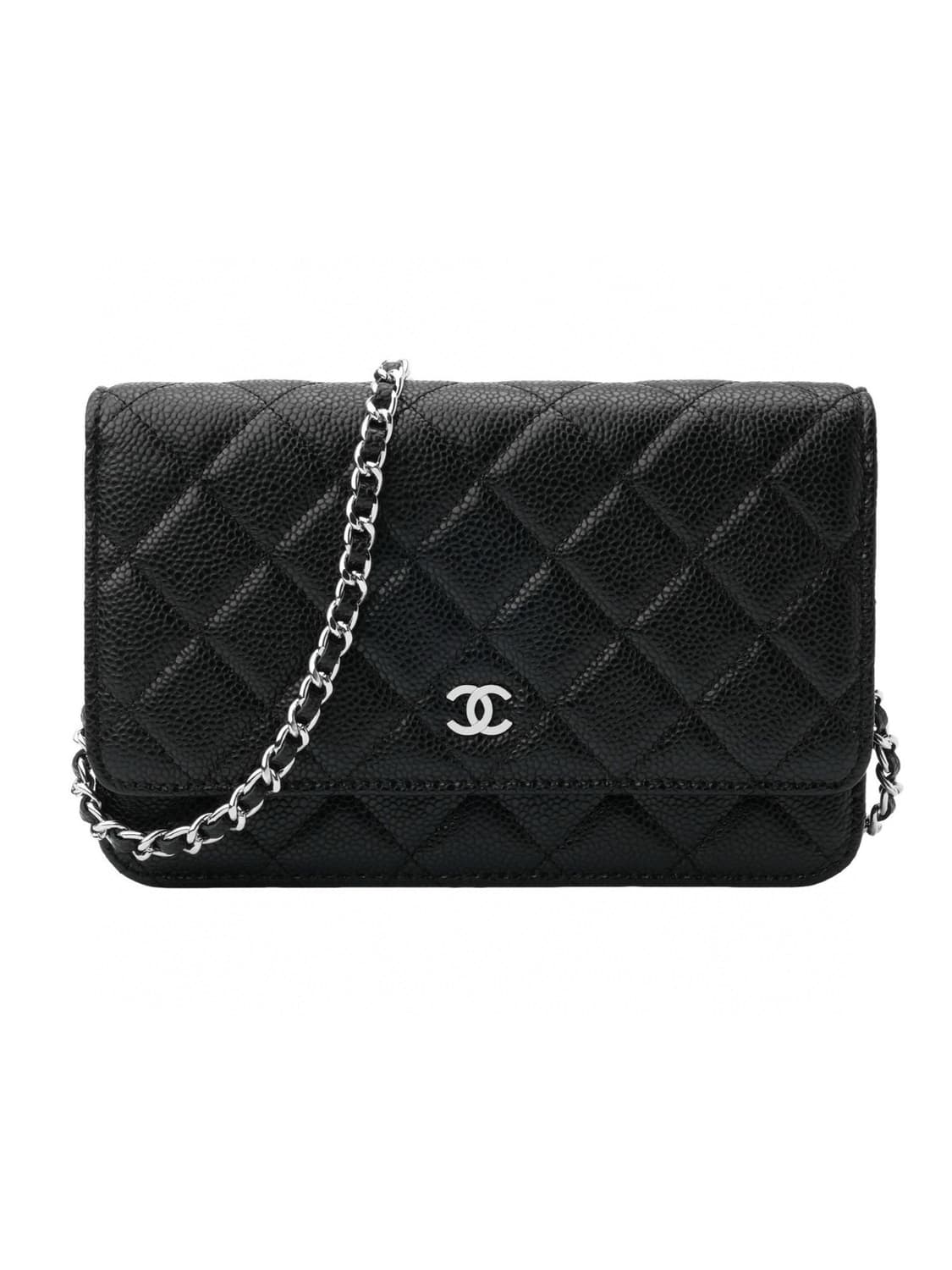 샤넬 클래식 미디움 플랩백 그레인드 카프스킨 & 실버 메탈 블랙 상품이미지1
