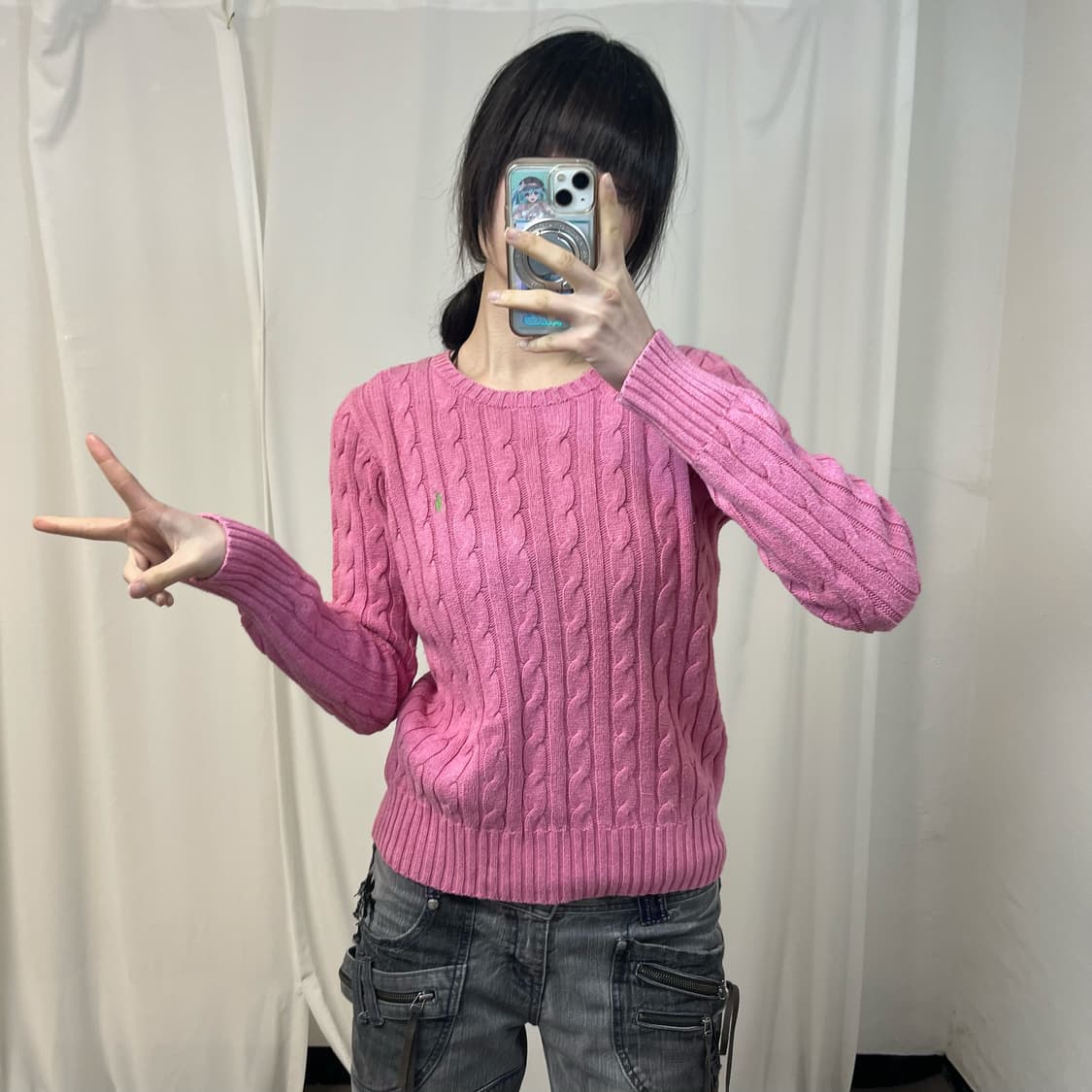 Polo Ralph Lauren pink cable knit 상품이미지2