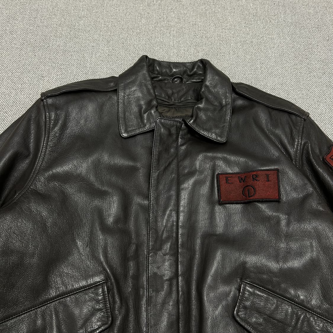 오리지널 00s 공군 플라이트 레더자켓(105) 상품이미지2