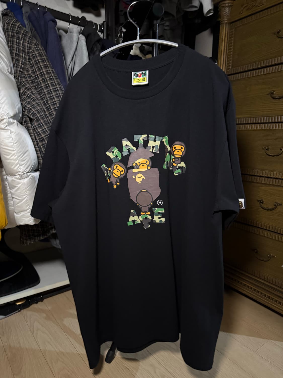 베이프 티셔츠 블랙 2xl 상품이미지1