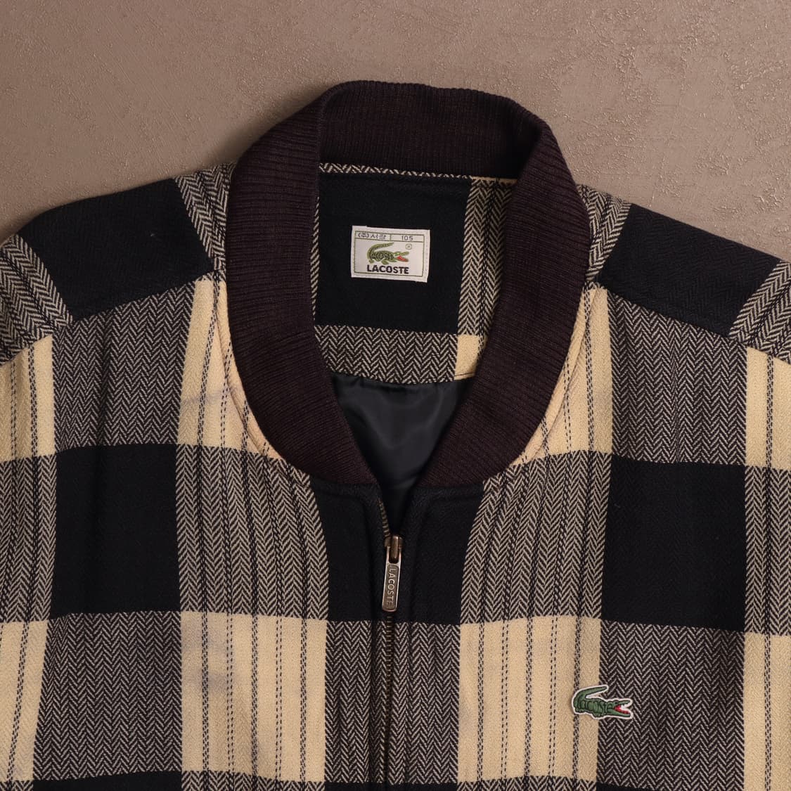 90's 라코스테 체크 울 블루종 자켓 A1509 상품이미지2