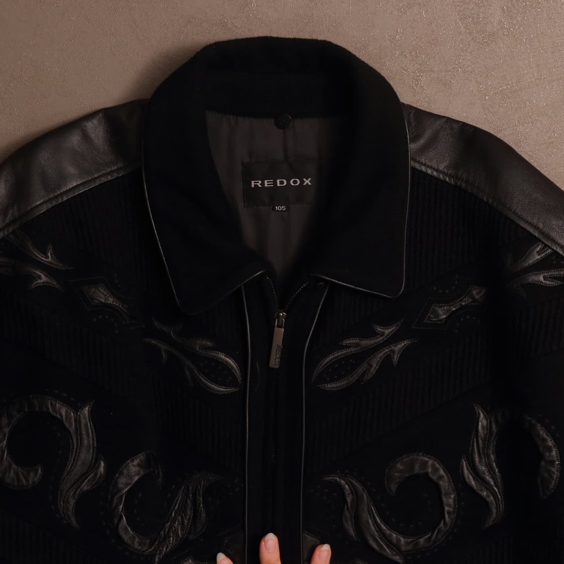 빈티지 레더 울 페이즐리 봄버자켓 A1651 상품이미지2