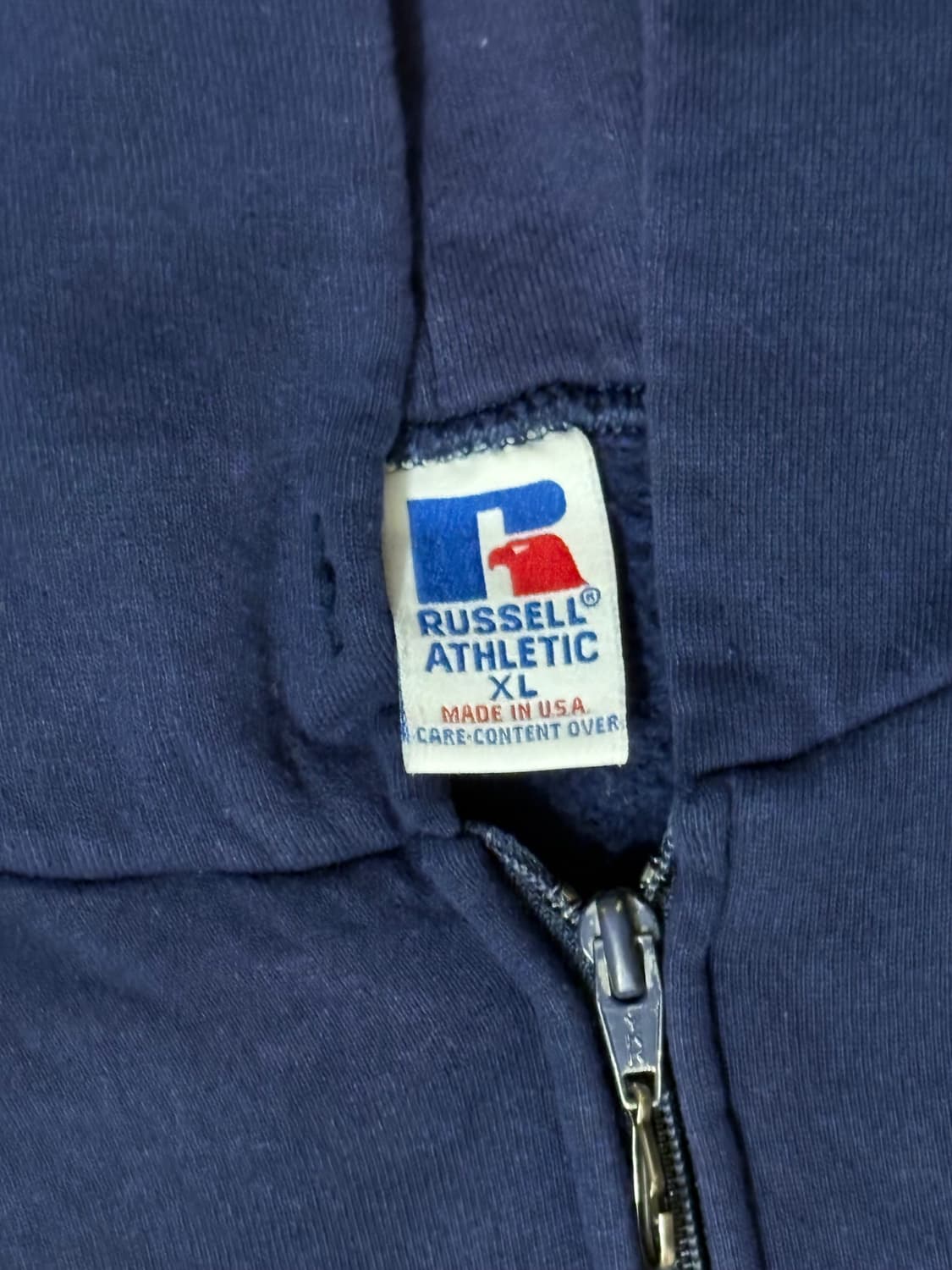 미제 러셀 후드집업 빈티지 xl 네이비 상품이미지2