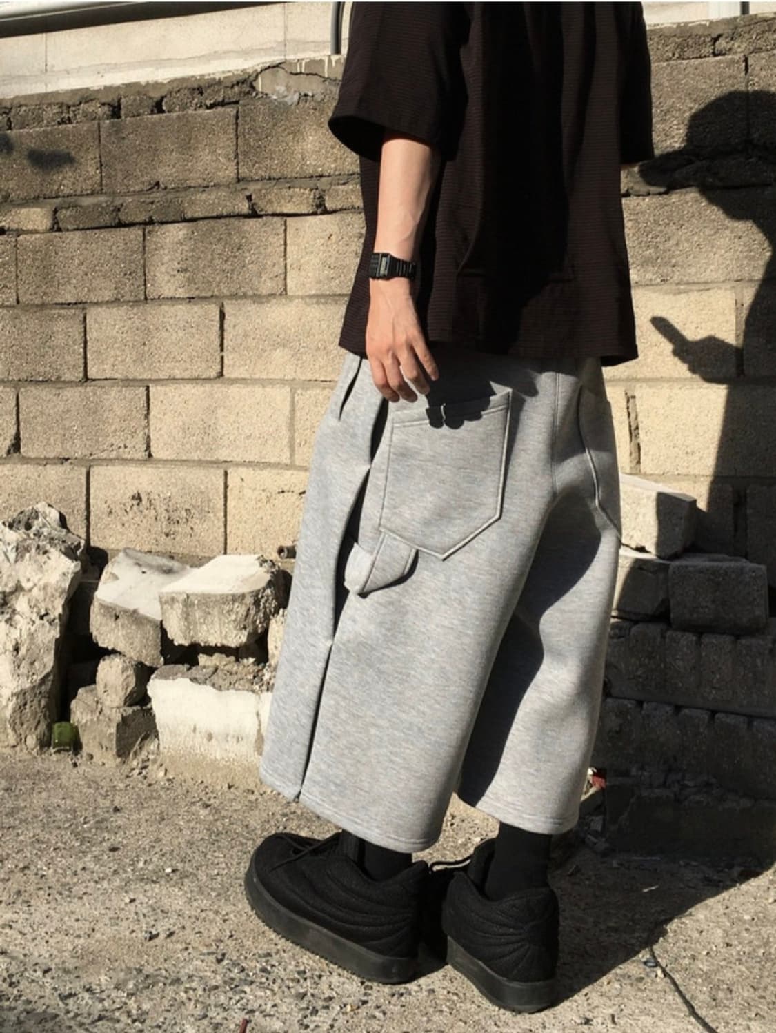 
PANEL BERMUDA PANTS MELANGE GRAY 상품이미지1