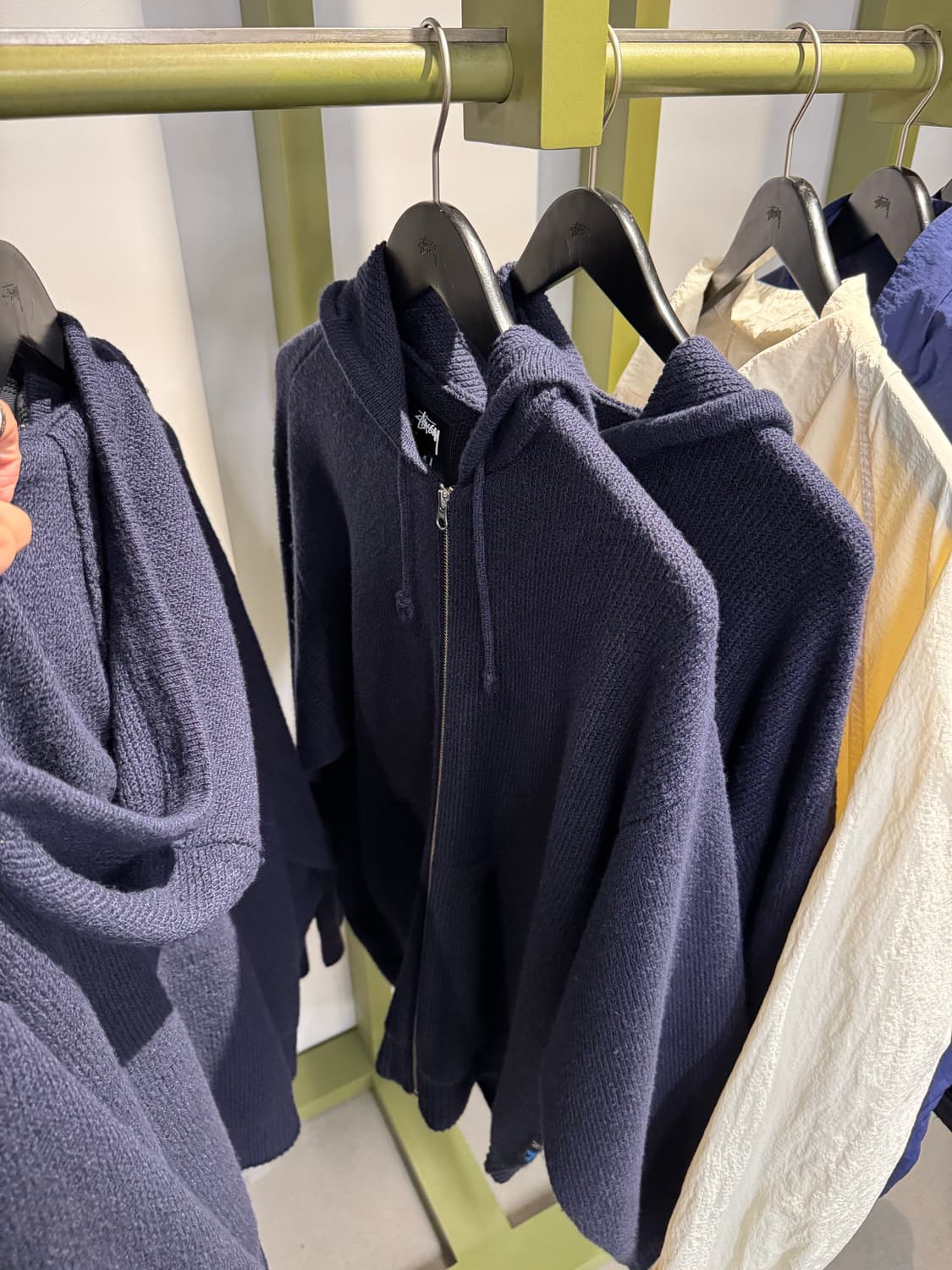 [M] 스투시 네이비 니트 집업 상품이미지3