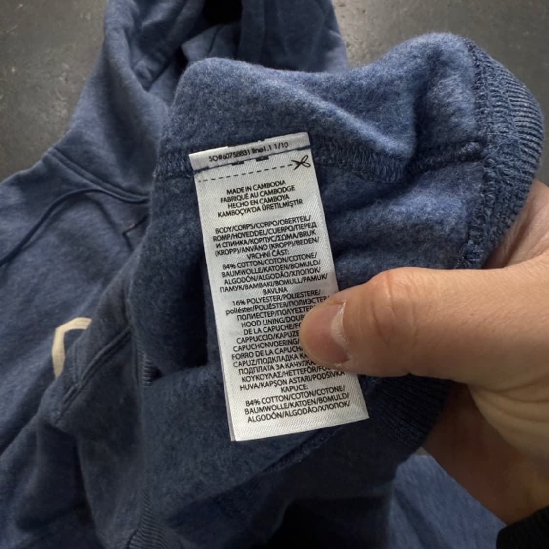 90 폴로 빅로고 애쉬블루 후드티  상품이미지4