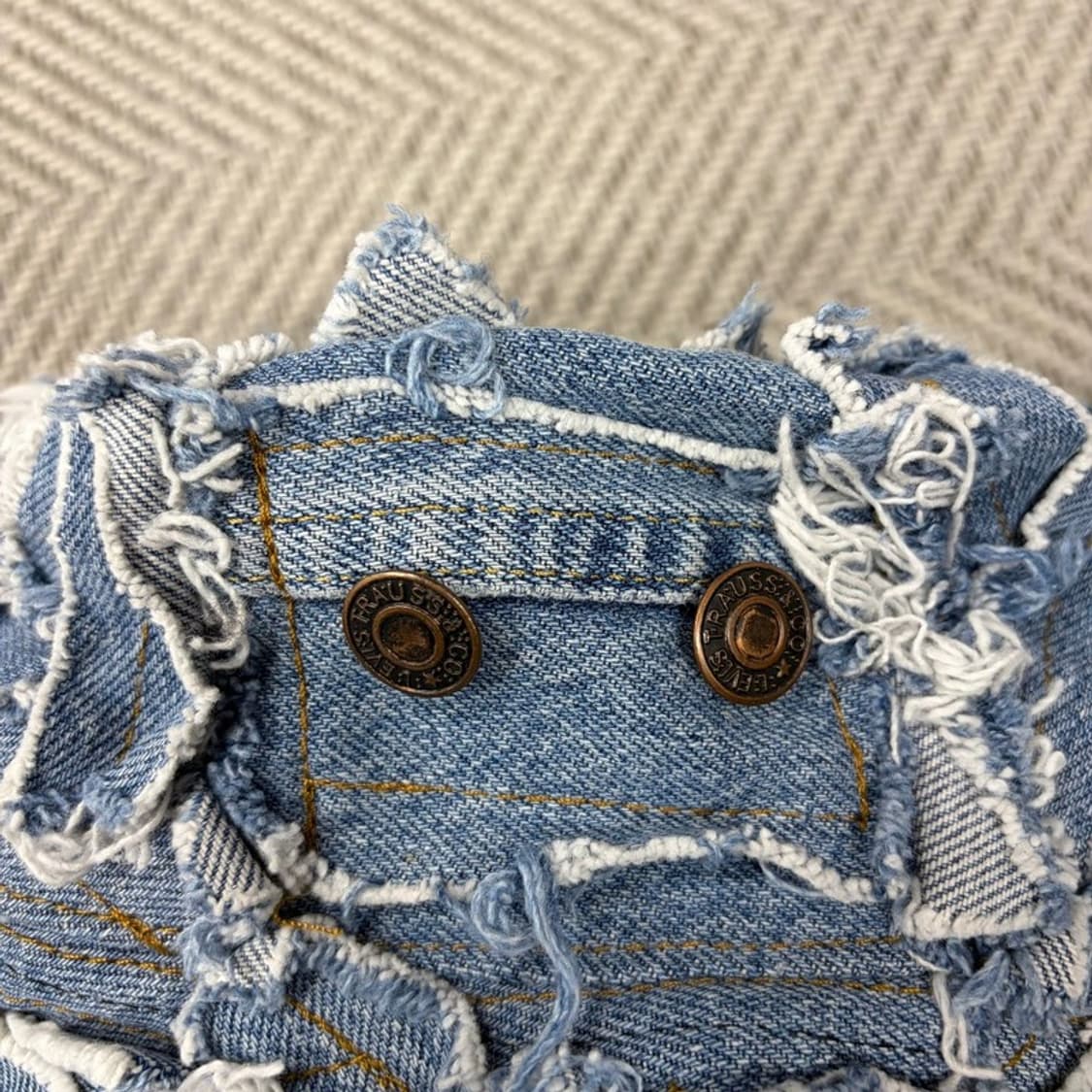 패치워크 데님 버킷햇 v2426 상품이미지3