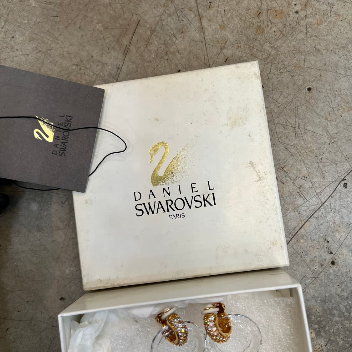 80s 스와로브스키 크리스탈 팔찌 & 귀걸이 상품이미지8
