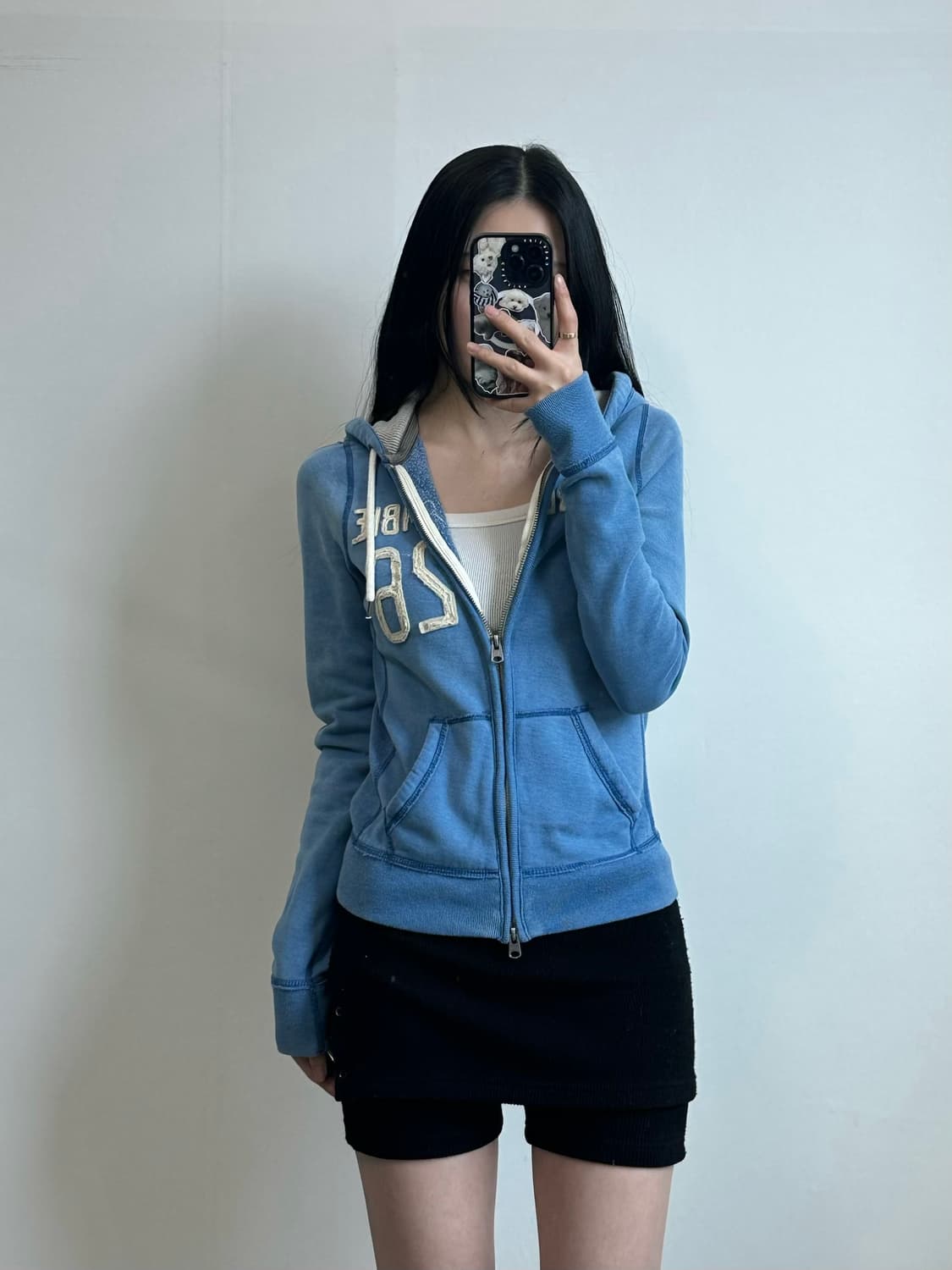 아베크롬비 y2k 와투케 스카이블루 후드집업  상품이미지1