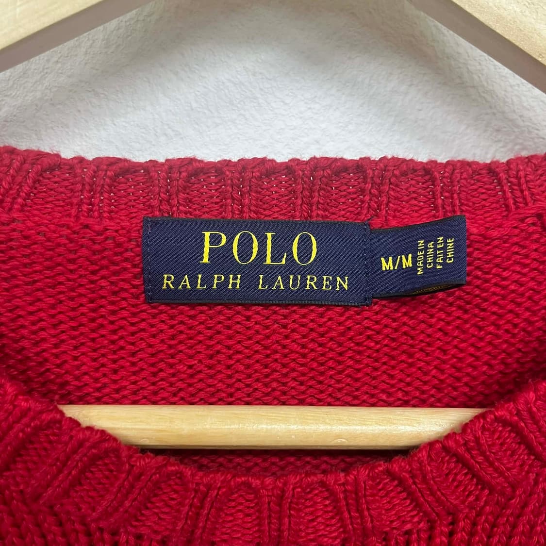 폴로 랄프로렌 신형 라벨 코튼 크루넥 니트(M) 상품이미지7