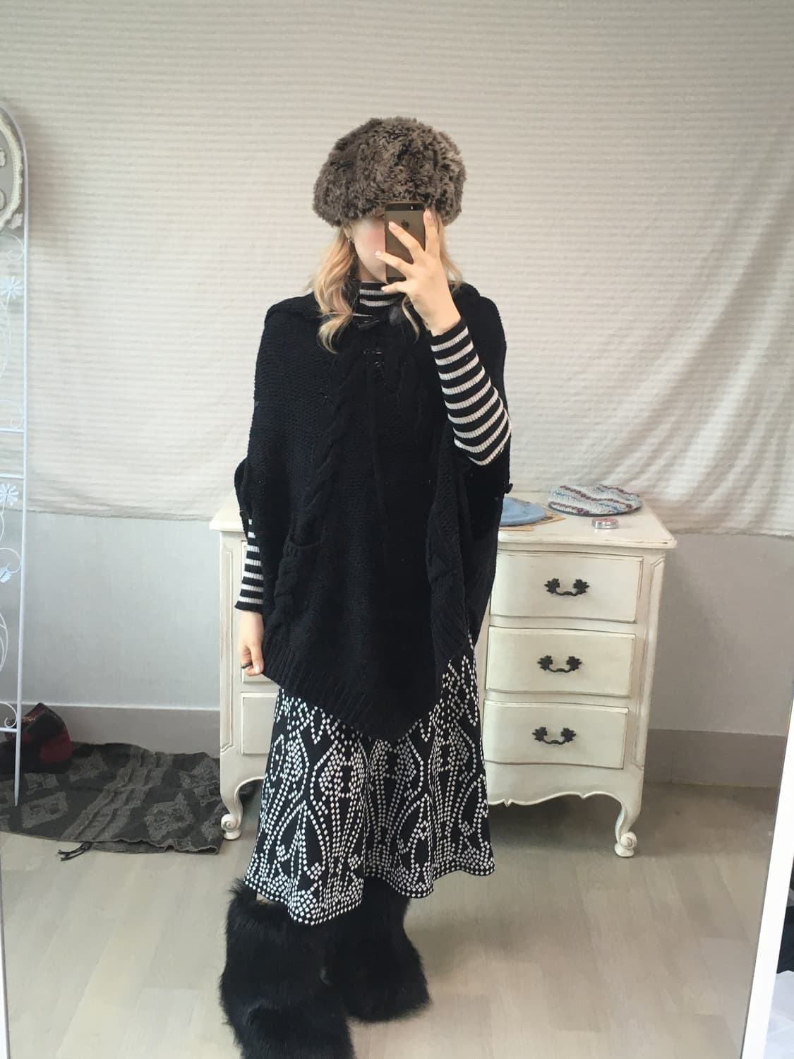 유일매물)diesel wool knit cape hood cardigan 상품이미지3