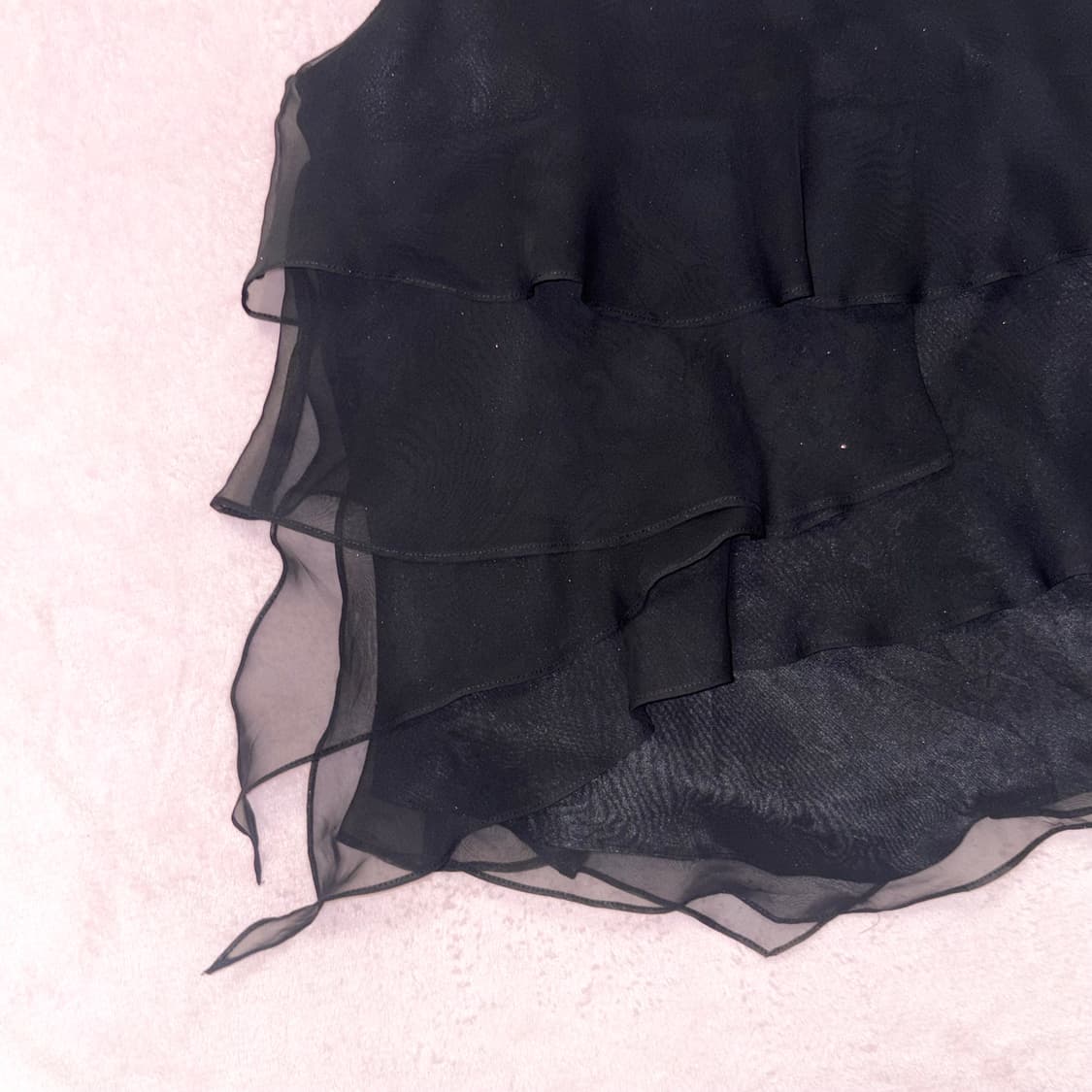 캉캉 쉬폰 러플 글리터 슬리브리스 상품이미지5