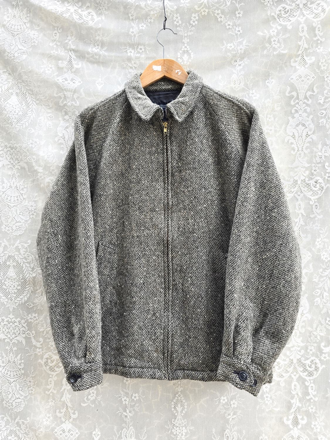 트위드 울 집업 자켓 (made in japan) 상품이미지1