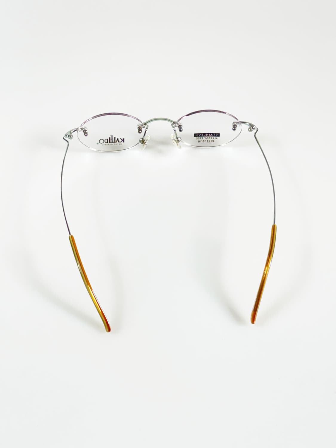 90s KALEIDO 무테 슬림 오벌 프레임 빈티지 안경 상품이미지5