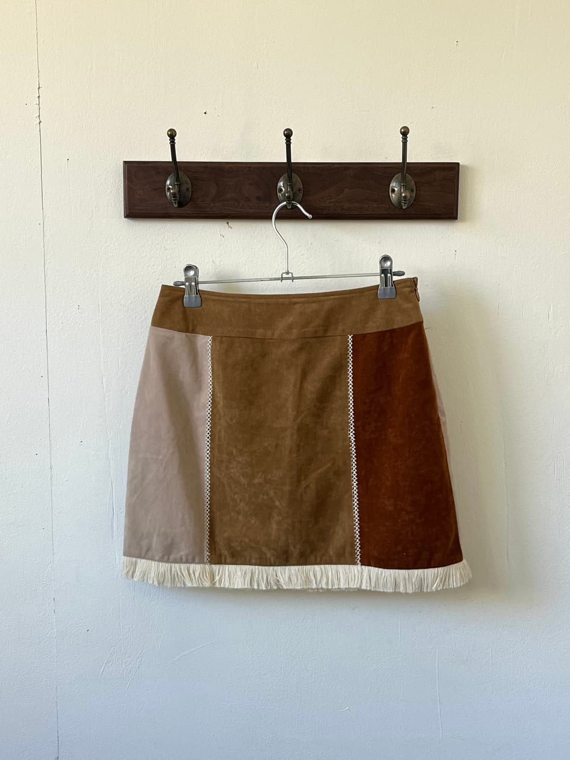 Japan Vtg 벨벳 테슬 스커트 상품이미지3