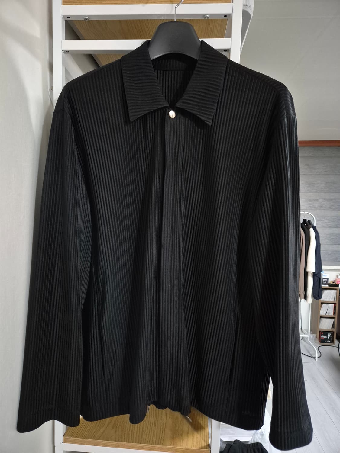 시스템옴므 플리츠 셔츠 100 블랙 상품이미지1