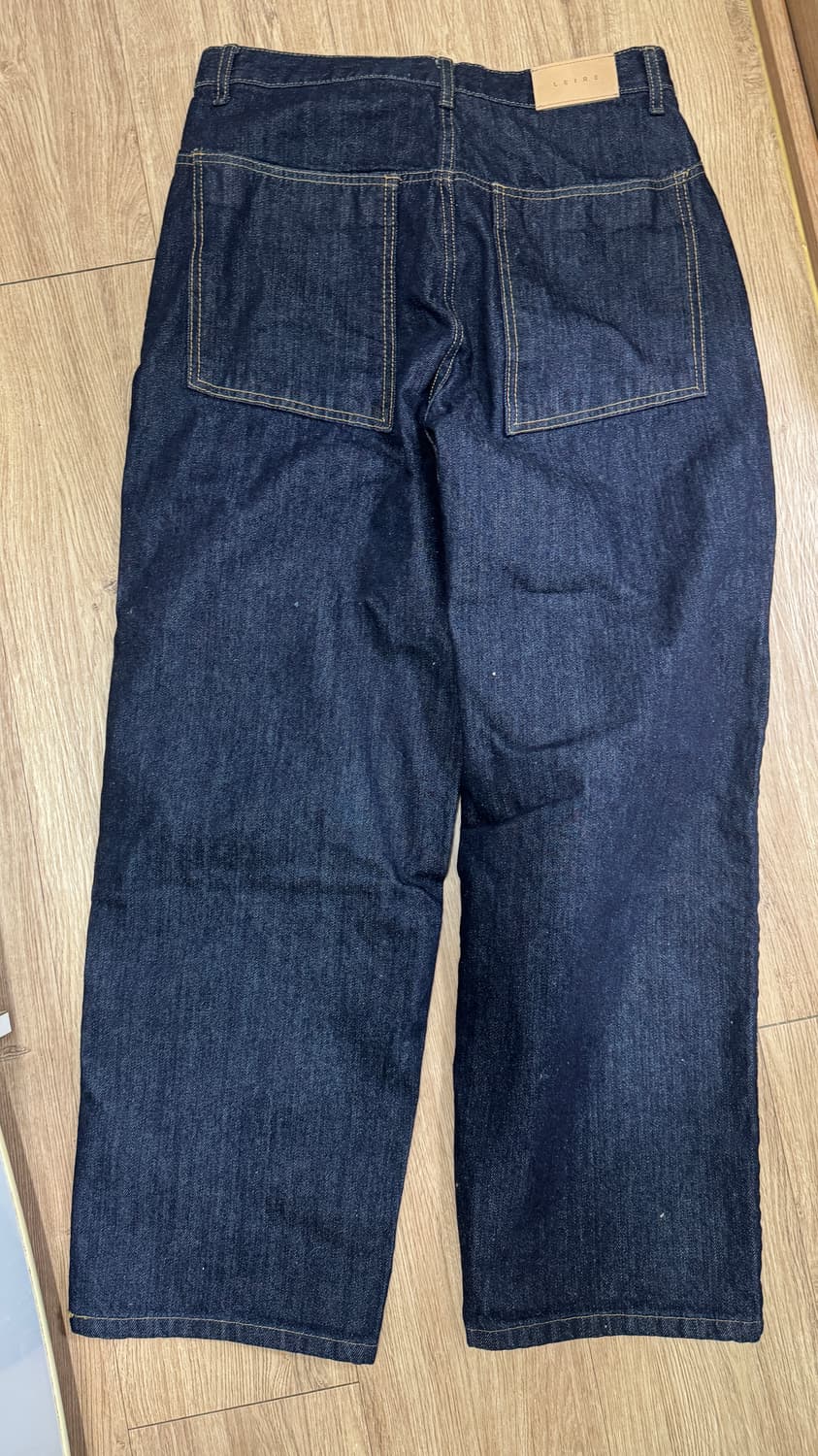 르아르 커브드 와이드 생지 데님 팬츠  상품이미지1