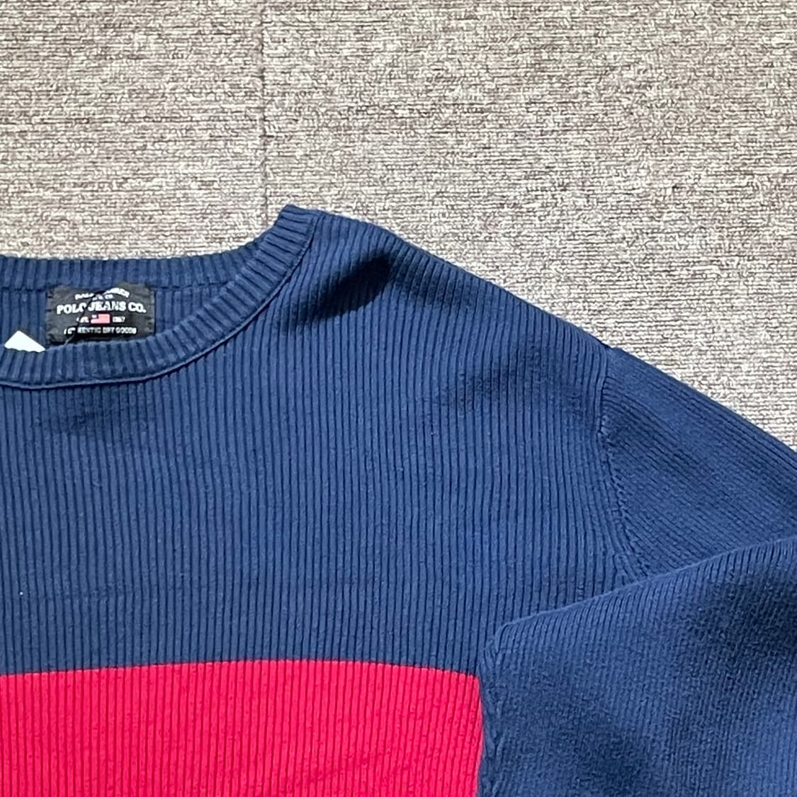 (L) POLO 폴로 랄프 로렌 진스 배색 니트  상품이미지2