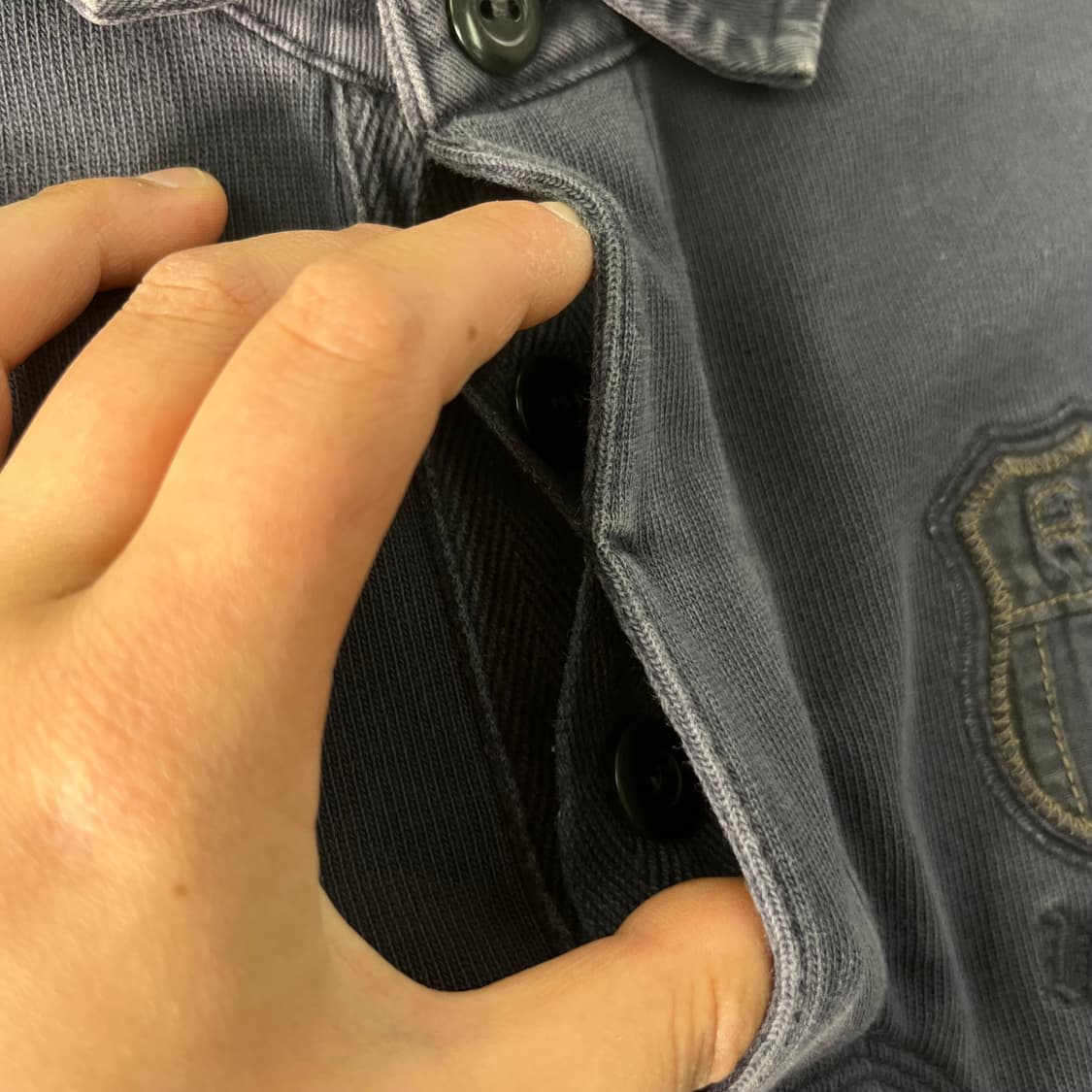 95 폴로랄프로렌 진스 성조기패치 빈티지 워싱 럭비티 상품이미지6