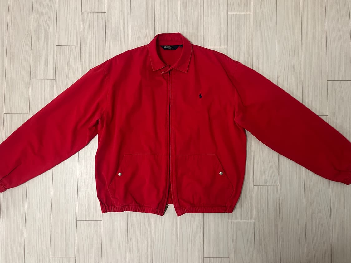 POLO 폴로 코튼 블루종 자켓 레드 M 사이즈 상품이미지1