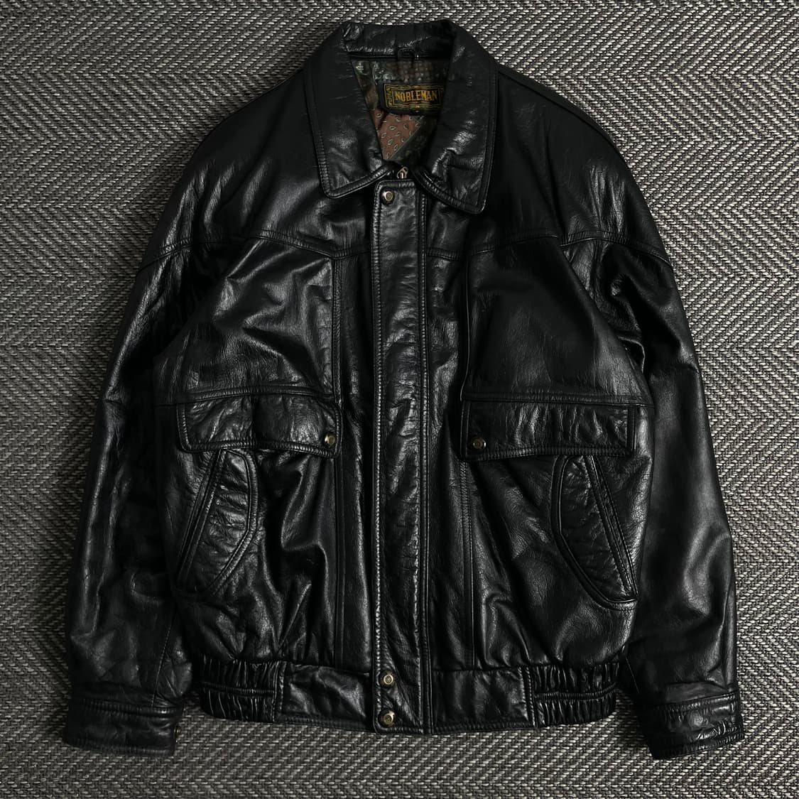 NOBLE MAN 빈티지 양가죽 레더 봄버 자켓y 2976 상품이미지2