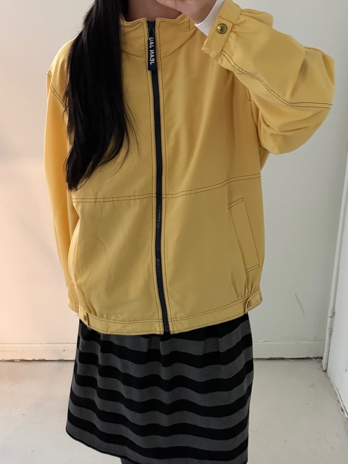 일본빈티지 엘로우 봄버 자켓 상품이미지3