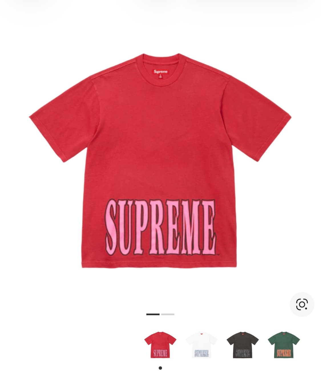 (새상품/정품) 25FW 슈프림 Supreme 크랙 반팔 티셔츠 레드 상품이미지1